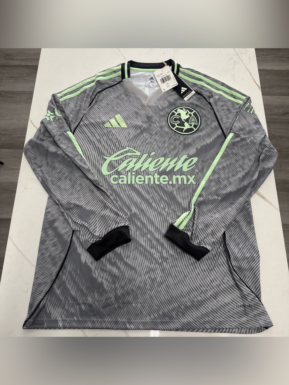Men's Adidas Club America 25/26 Third Authentic Long Sleeve Jersey KC8851 Size L